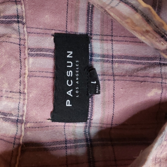 Bleach Washed PacSun Button Up - Picture 2 of 4